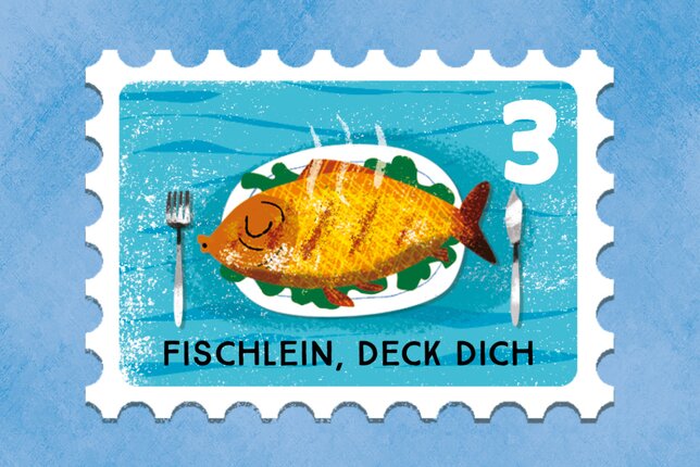 SONNENTOR Gewürzadventkalender - Türchen 3: Eine Illustration zu Svens Fischgewürz | © SONNENTOR